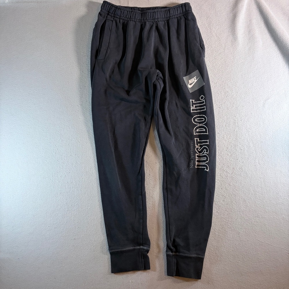 Nike Mens Just Do It Fleece Joggers Black Sportswear Sweatpants Small